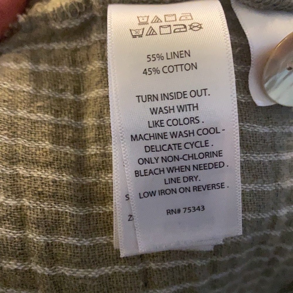 Adrienne Vittadini Linen Blend Jacket Beige Small S EUC - Picture 6 of 7